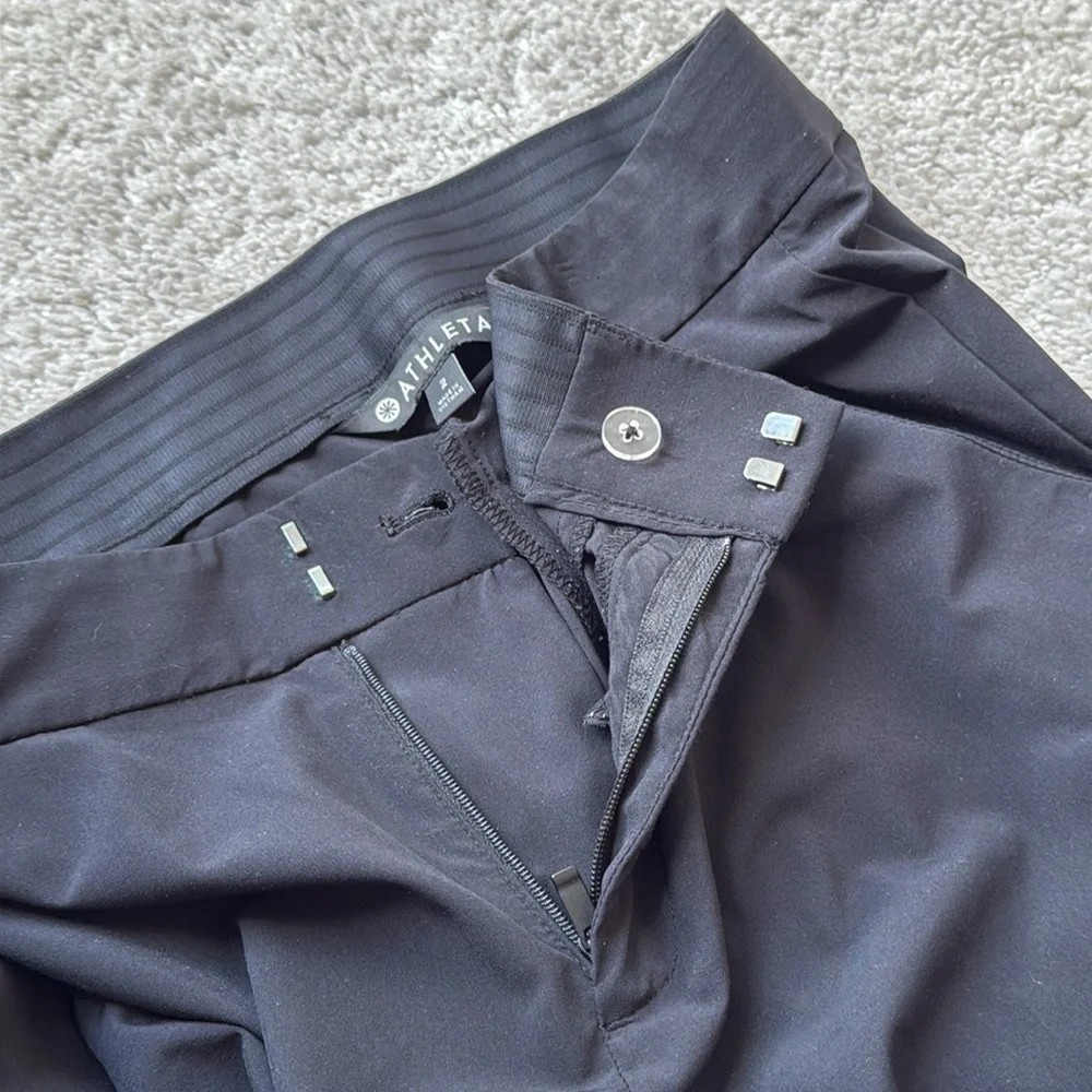Athleta Tribeca Wide Leg Snap Hem Crop Pants | Size 2 | Black - Picture 7 of 10